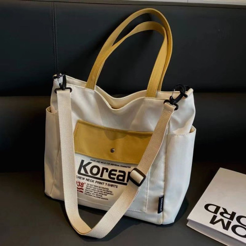 大容量帆布包包女Hot款潮大學生上課手提袋百搭單肩托特通勤