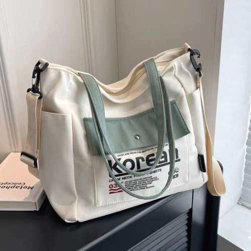 大容量帆布包包女Hot款潮大學生上課手提袋百搭單肩托特通勤