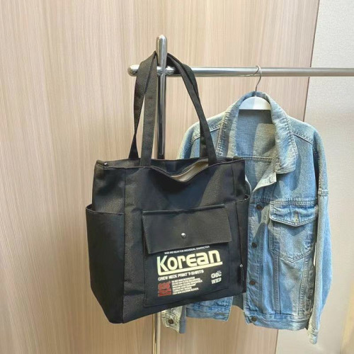 大容量帆布包包女Hot款潮大學生上課手提袋百搭單肩托特通勤