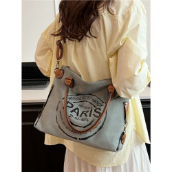 春夏小衆單肩包包女2025新款時尚帆布手提袋大容量上課通勤托特包