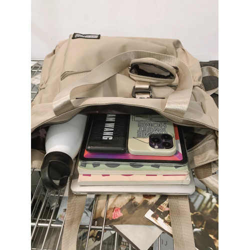 手提包男大容量單肩斜後後背包初中生高中學生上課補習補課拎書手提袋