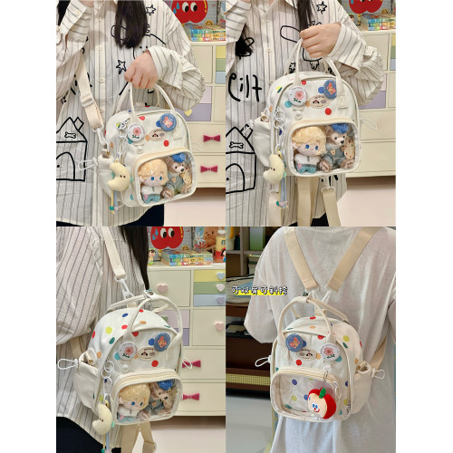 ins風休閒小食量痛包雙肩包斜後後背包 可愛少女學生小書包迷你小後後背包 ins風休閒小食量痛包雙肩包斜後後背包 可愛少女學生小書包迷你小後後背包