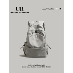 UR日系簡約雙肩包2025新款男女通用電腦後後背包學生書包大容量旅行包