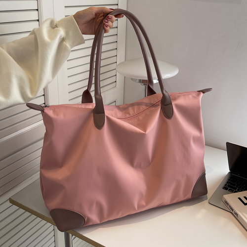 大容量手提旅行包韓版純色出差行李包袋收納待産包運動訓練健身包