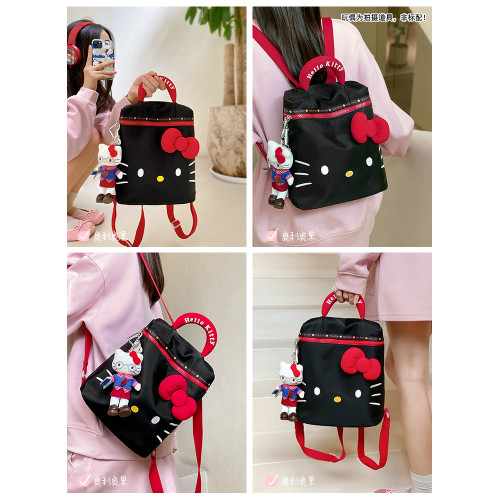 TOUTOUhellokitty新款凱蒂貓正版大容量雙肩包書包旅行輕便後後背包女
