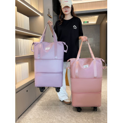 萬向輪旅行包輕可攜式行李袋收納包待産包乾濕分離大容量健身瑜珈包