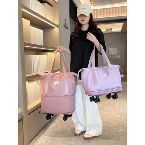 萬向輪旅行包輕可攜式行李袋收納包待産包乾濕分離大容量健身瑜珈包