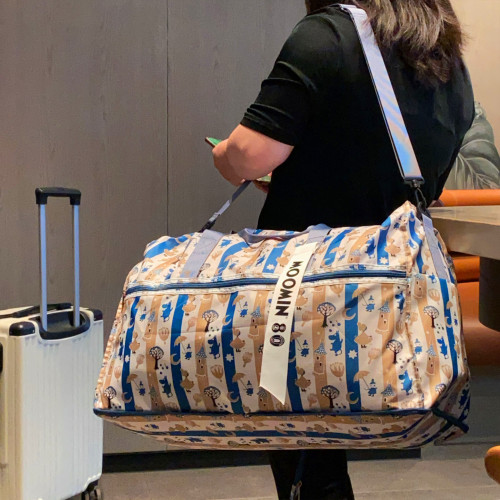 日系卡通姆明尼龍可愛印花旅行袋可折曡行李包手提斜背旅行收納包 日系卡通姆明尼龍可愛印花旅行袋可折曡行李包手提斜背旅行收納包