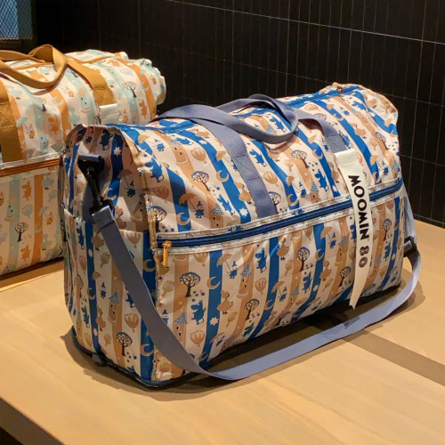 日系卡通姆明尼龍可愛印花旅行袋可折曡行李包手提斜背旅行收納包 日系卡通姆明尼龍可愛印花旅行袋可折曡行李包手提斜背旅行收納包