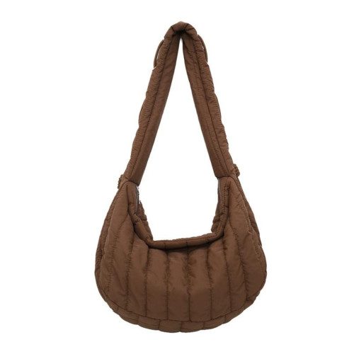 個性超輕羽絨包休閒日常百搭餃子包大容量單肩包原創斜後後背包托特包