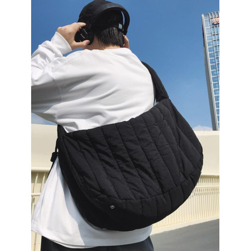 個性超輕羽絨包休閒日常百搭餃子包大容量單肩包原創斜後後背包托特包