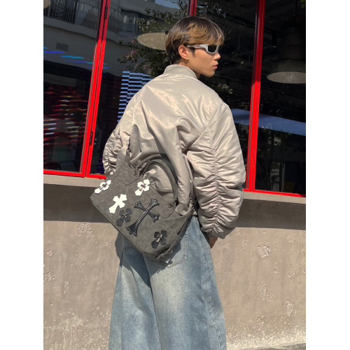 YUEN高級感腋下斜背手提托特枕頭挎包hobo男女pu街頭通勤原宿後後背包