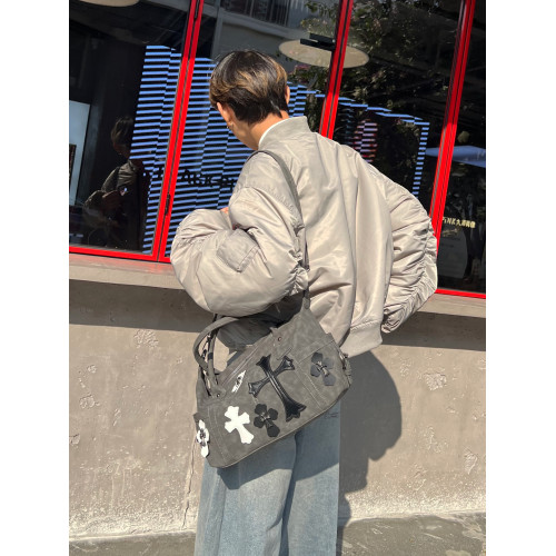 YUEN高級感腋下斜背手提托特枕頭挎包hobo男女pu街頭通勤原宿後後背包