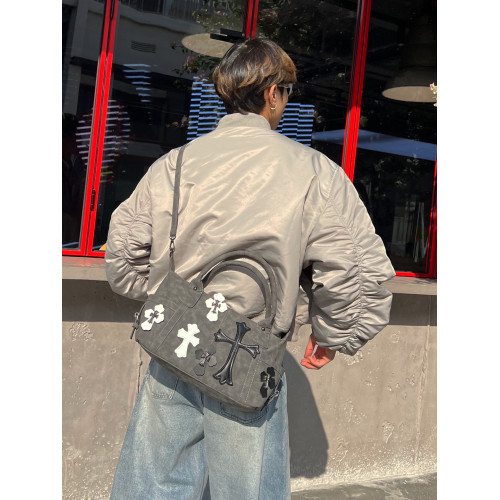 YUEN高級感腋下斜背手提托特枕頭挎包hobo男女pu街頭通勤原宿後後背包