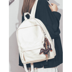 復古質感軟皮質雙肩包女2026春夏新款高中大學生書包輕便旅遊後後背包