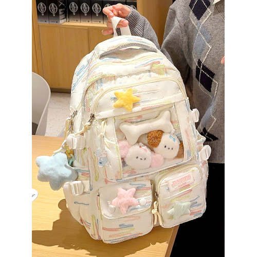 兒童書包女生小學生初中生高中女孩可愛字母後後背包大學生痛包雙肩包 兒童書包女生小學生初中生高中女孩可愛字母後後背包大學生痛包雙肩包