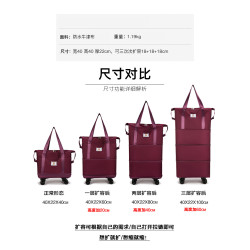 萬向輪旅行包大容量女超大拉桿手提輕便出差待産收納包旅遊行李袋