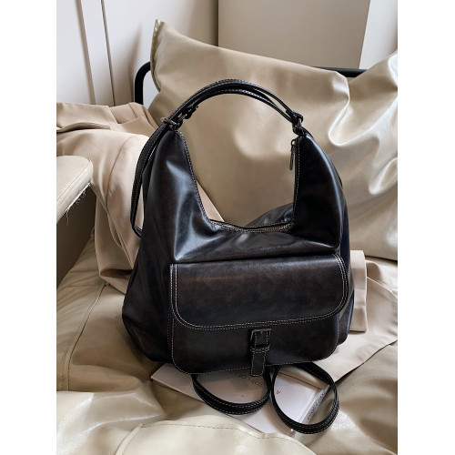 美拉德復古腋下包包女秋季2024新款潮韓國單肩大容量托特包雙肩包