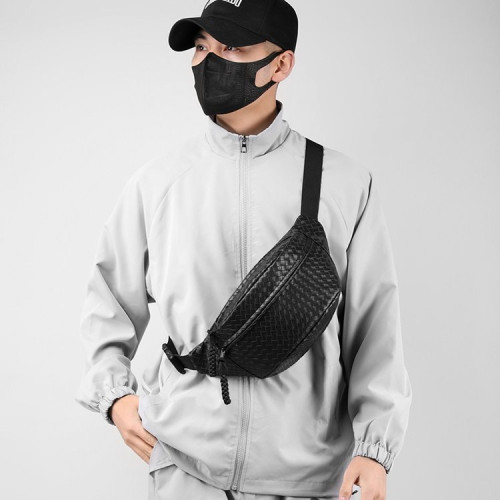 斜後後背包男大容量胸包ins小後後背包單肩包男士運動騎行包休閒腰包女潮