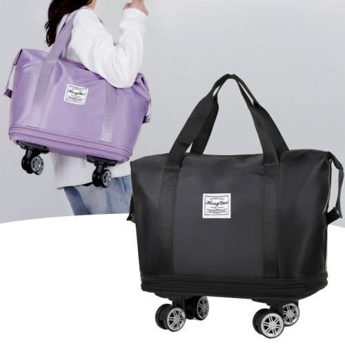 Foldable Duffel Bag Suitcase Rolling Wheels Carry on Large
