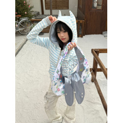 鄭丹妮同款梁拌泡菜電子兔寵包單肩包潮流原創兔包可愛風挎包痛包