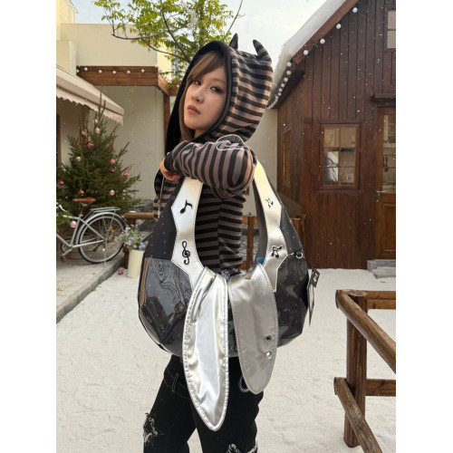 鄭丹妮同款梁拌泡菜電子兔寵包單肩包潮流原創兔包可愛風挎包痛包 鄭丹妮同款梁拌泡菜電子兔寵包單肩包潮流原創兔包可愛風挎包痛包