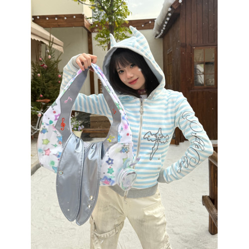 鄭丹妮同款梁拌泡菜電子兔寵包單肩包潮流原創兔包可愛風挎包痛包 鄭丹妮同款梁拌泡菜電子兔寵包單肩包潮流原創兔包可愛風挎包痛包