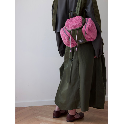 housedesign原創2025秋冬新毛絨迷你雙肩包小衆通勤時尚毛毛後後背包