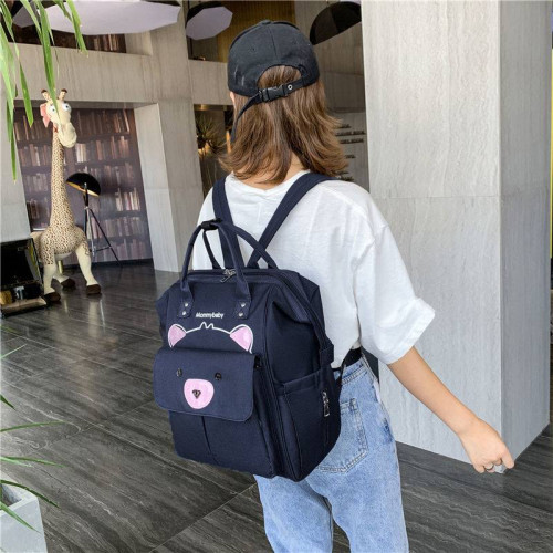 媽咪包母嬰包外出雙肩包女多功能大容量後後背包寶媽手提時尚嬰兒待産