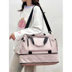 日韓風大容量旅行袋女輕便手提斜背休閒短途旅遊包輕便潮流旅行包