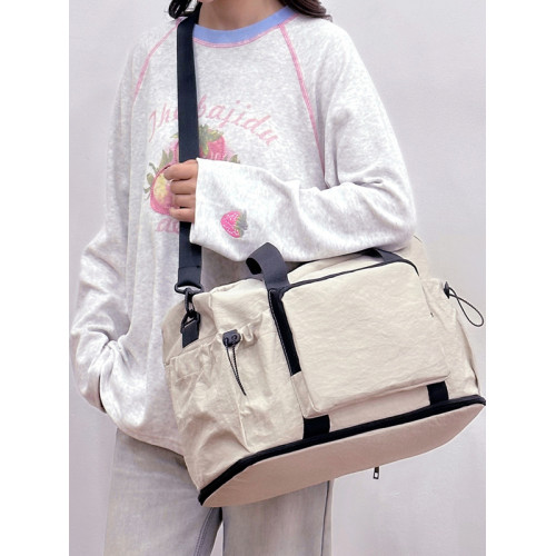 日韓風大容量旅行袋女輕便手提斜背休閒短途旅遊包輕便潮流旅行包