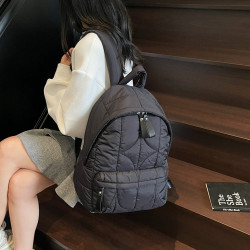 雙肩包女包2025新款軟面小後後背包復古睿營後後背包大容量棉服包雙肩後後背包