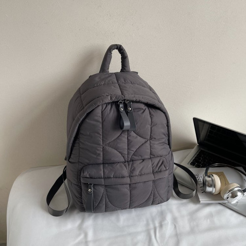 雙肩包女包2025新款軟面小後後背包復古睿營後後背包大容量棉服包雙肩後後背包