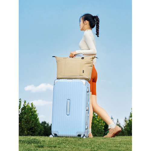 漫遊新款可折曡手提行李袋旅行包女士短途輕便大容量旅遊單肩後後背包