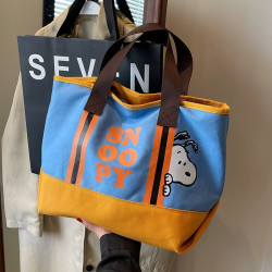 布袋子大容量結實2025新款潮卡通史努比單肩包大學生上課托特包