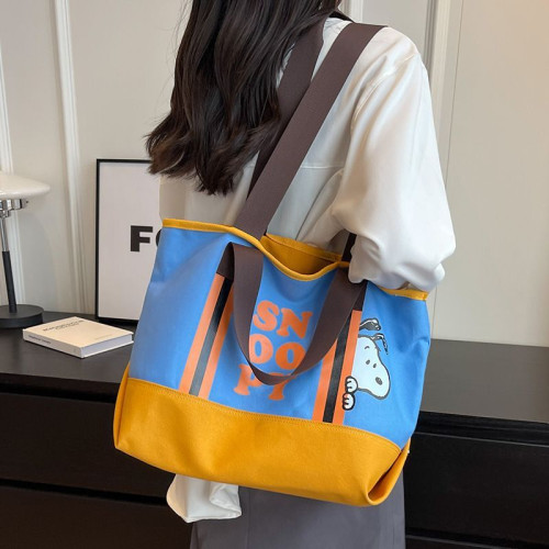 布袋子大容量結實2025新款潮卡通史努比單肩包大學生上課托特包