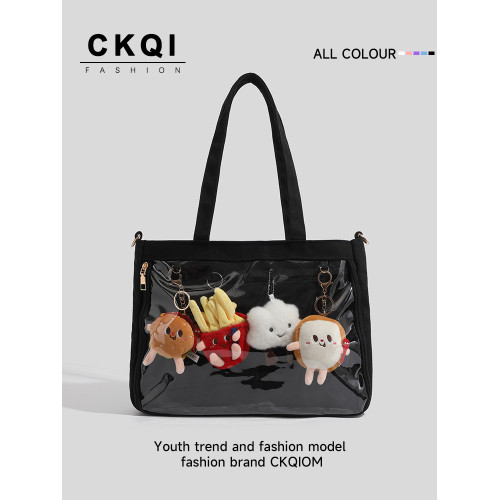 日系大食量痛包日常休閒手提單肩包甜酷龐克風通勤托特包女大容量