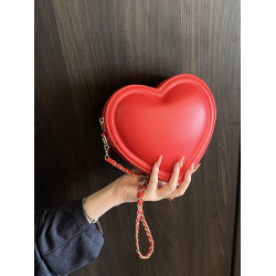 高級感小衆設計包包女2025新款潮流時尚個性鏈條單肩斜後後背包愛心包