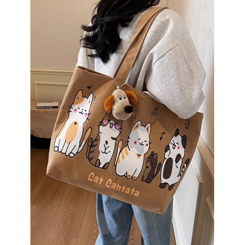 帆布包女2026新款大容量單肩包學生上課通勤托特包休閒百搭手提袋