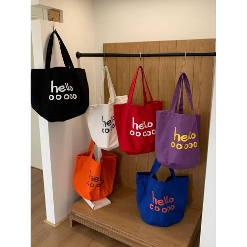 韓版2025春季新款字母帆布托特包大容量韓國百搭購物袋休閒女生包