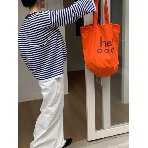 韓版2025春季新款字母帆布托特包大容量韓國百搭購物袋休閒女生包