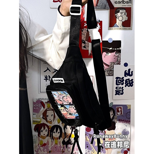 可愛多層少女心小衆基礎款小食量痛包娃包二次元透明純色斜背胸包 可愛多層少女心小衆基礎款小食量痛包娃包二次元透明純色斜背胸包