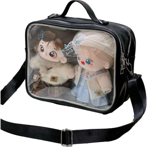 日系JK痛包3ways兩用大容量透明娃包 PU材質卡通風格女包 日系JK痛包3ways兩用大容量透明娃包 PU材質卡通風格女包