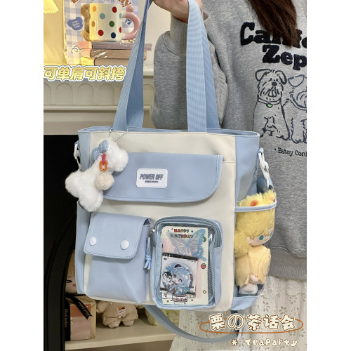 日系ins漫展痛包斜後後背包 可愛卡通學生上課包單肩包女大容量手提袋