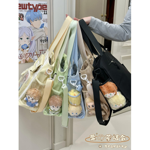 日系ins漫展痛包斜後後背包 可愛卡通學生上課包單肩包女大容量手提袋