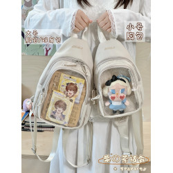 日系ins風小食量痛包可愛少女胸包 吧唧穀子娃包後後背包學生斜後後背包包