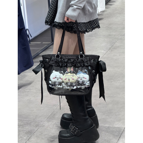 AORDA閃光痛 絲帶痛包斜背外出小食量單肩娃包二次元大腸痛吧唧包