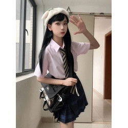 嗚咚小鋪原創日常百搭透明單肩斜背吧唧二次元校園學院風痛包包女