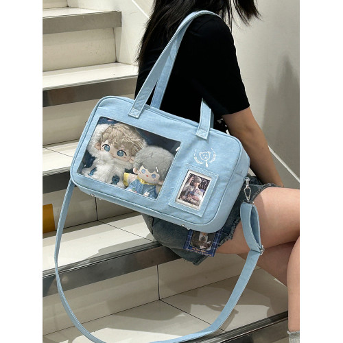 痛包製服包牛仔20cm15cm娃包大容量單肩斜背娃穀兩用原創日常通勤