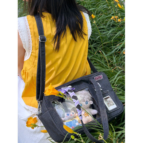 痛包製服包牛仔20cm15cm娃包大容量單肩斜背娃穀兩用原創日常通勤